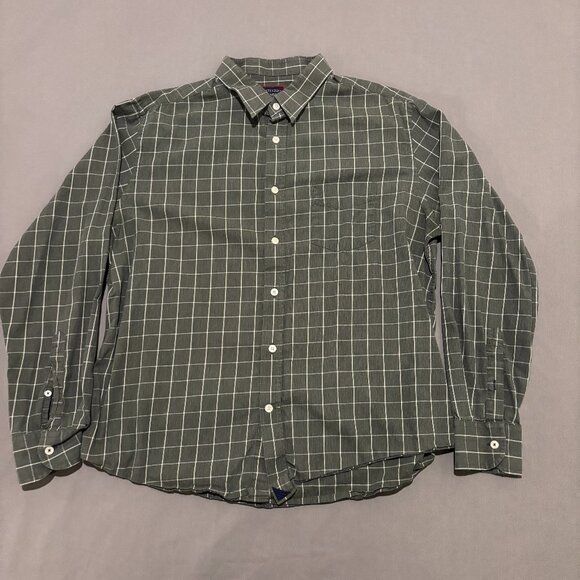 Untuckit Shirt Men XL Gray Geometric Casual Button Up Long Sleeve - Picture 1 of 5